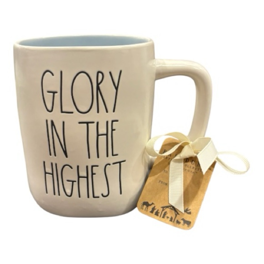 Rae Dunn White and Blue Glory Mug NEW - Picture 1 of 4